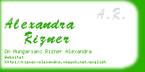 alexandra rizner business card
